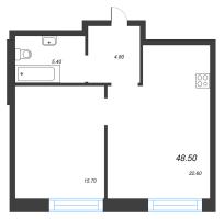 2 ккв (Евро) № 392 Корп.: 6 Уч. 16 , Секция 16  в ЖК ЛДМ