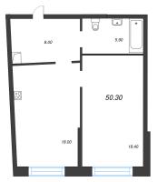 2 ккв (Евро) № 317 Корп.: 5 Уч. 12-15 , Секция 13  в ЖК ЛДМ