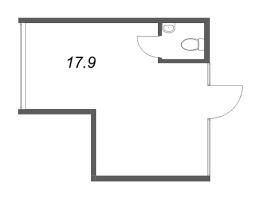 К. пом № 2.7 Корп.: 1 , Секция 1  в ЖК LOTS Пейзажная