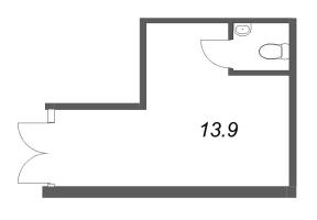 К. пом № 1.2 Корп.: 1 , Секция 1  в ЖК LOTS Пейзажная