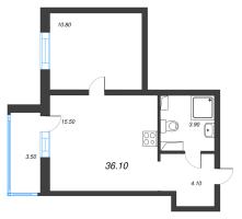 2 ккв (Евро) № 137 Корп.: 1 , Секция 3  в ЖК LOVO