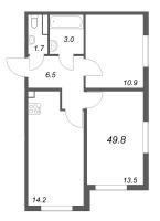 2 ккв № 10 Корп.: 2 , Секция 1  в ЖК ЛСР. Ржевский парк