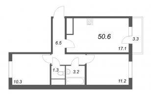 3 ккв (Евро) № 311 Корп.: 7 Уч. 6.2 , Секция 2  в ЖК ЛСР. Ржевский парк