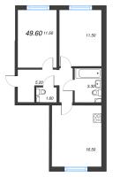 3 ккв (Евро) № 233 Корп.: 15 , Секция 2  в ЖК ЛСР. Ржевский парк