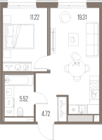 2 ккв (Евро) № 159 Корп.: 2 , Секция 4  в ЖК Легенда Васильевского