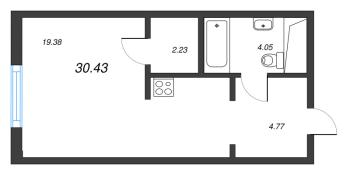 Студия № 426 Корп.: 1 , Секция 8  в ЖК Legenda Васильевского