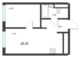 2 ккв (Евро) № 463 Корп.: 5 , Секция 7  в ЖК Легенда Васильевского