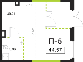 К. пом № П-5 Корп.: 3 , Секция 1  в ЖК Legenda Васильевского