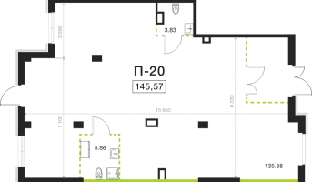 К. пом № П-20 Корп.: 1 , Секция 1  в ЖК Legenda Васильевского