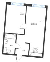 2 ккв (Евро) № 253 Корп.: 1 , Секция 5  в ЖК Legenda Васильевского