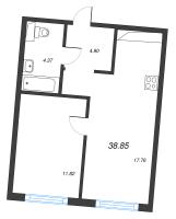 2 ккв (Евро) № 197 Корп.: 1 , Секция 4  в ЖК Легенда Васильевского
