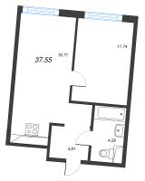 2 ккв (Евро) № 247 Корп.: 1 , Секция 5  в ЖК Legenda Васильевского