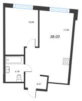 2 ккв (Евро) № 112 Корп.: 1 , Секция 3  в ЖК Legenda Васильевского