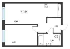2 ккв (Евро) № 430 Корп.: 1 , Секция 8  в ЖК Легенда Васильевского
