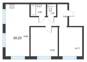 3 ккв (Евро) № 447 Корп.: 1 , Секция 8  в ЖК Legenda Васильевского