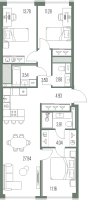 4 ккв (Евро) № 347 Корп.: 1 , Секция 3  в ЖК Легенда у моря