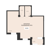 К. пом № НП10 Корп.: 5 , Секция 2  в ЖК Ленский