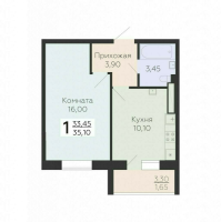 1 ккв № 91 Корп.: 7 , Секция 2  в ЖК Ленский