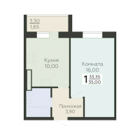 1 ккв № 283 Корп.: 5 , Секция 3  в ЖК Ленский