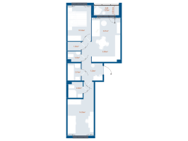 3 ккв (Евро) № 124 Корп.: 10.5 , Секция 2  в ЖК ЛесArt