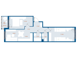 2 ккв № 311 Корп.: 10.5 , Секция 5  в ЖК ЛесArt