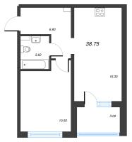 2 ккв (Евро) № 244 Корп.: 10.2 , Секция 5  в ЖК ЛесArt