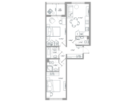 3 ккв (Евро) № 64 Корп.: 10.3 , Секция 2  в ЖК ЛесArt