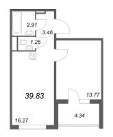 2 ккв (Евро) № 158 Корп.: 10.2 , Секция 3  в ЖК ЛесArt