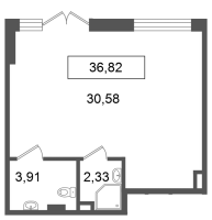 К. пом № НП3 Корп.: 2 , Секция 1  в ЖК Лето
