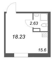 Студия № 519 Корп.: 1 , Секция 1  в ЖК Лиговский 127