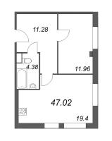 1 ккв № 312 Корп.: 1 , Секция 1  в ЖК Лиговский 127