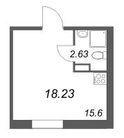 Студия № 224 Корп.: 1 , Секция 1  в ЖК Лиговский 127