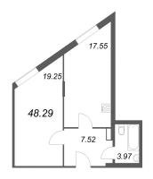 1 ккв № 802 Корп.: 1 , Секция 1  в ЖК Лиговский 127