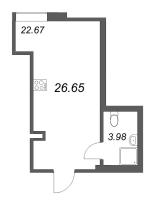 Студия № 210 Корп.: 1 , Секция 1  в ЖК Лиговский 127