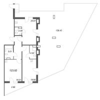 3 ккв (Евро) № 808 Корп.: 1 , Секция 1  в ЖК Лиговский 127