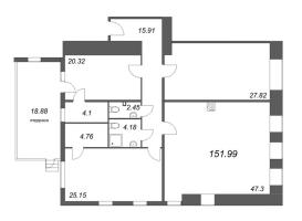 3 ккв № 216 Корп.: 1 , Секция 1  в ЖК Лиговский 127