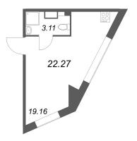 Студия № 512 Корп.: 1 , Секция 1  в ЖК Лиговский 127