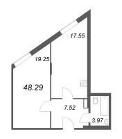 1 ккв № 702 Корп.: 1 , Секция 1  в ЖК Лиговский 127