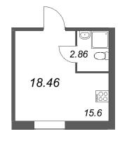 Студия № 109 Корп.: 1 , Секция 1  в ЖК Лиговский 127