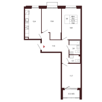 3 ккв № 116 Корп.: 2.3 , Секция 7  в ЖК Лисино