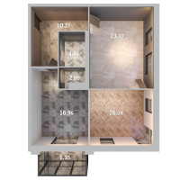 3 ккв (Евро) № 10 Корп.: 1.5 , Секция 1  в ЖК Лисино