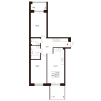 3 ккв (Евро) № 82 Корп.: 1.4 , Секция 4  в ЖК Лисино