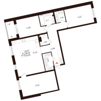 4 ккв (Евро) № 21 Корп.: 1.1 , Секция 2  в ЖК Лисино