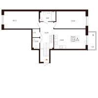 3 ккв (Евро) № 119 Корп.: 1.1 , Секция 6  в ЖК Лисино