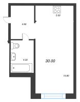 Студия № 83 Корп.: 1 , Секция 2  в ЖК Литера