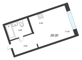 Студия № 99 Корп.: 1 , Секция 3  в ЖК Литера