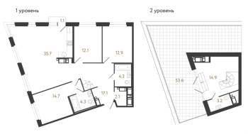 5 ккв (Евро) № 94 Корп.: 1 , Секция 2  в ЖК Литера