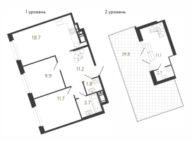 4 ккв (Евро) № 93 Корп.: 1 , Секция 2  в ЖК Литера