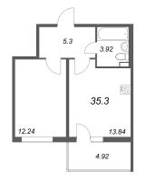 1 ккв № 170 Корп.: 7.1 Уч. Царевна-лягушка , Секция 7  в ЖК Любоград