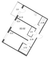 2 ккв № 87 Корп.: 5.5 Уч. Золотая рыбка , Секция 3  в ЖК Любоград